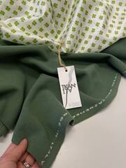 Пальтовая однотонная шерсть с кашемиром (Alta Moda для Valentino, 85%шерсть/15%кашемир, Зеленые глаза, 560 гр/м2, 150)
