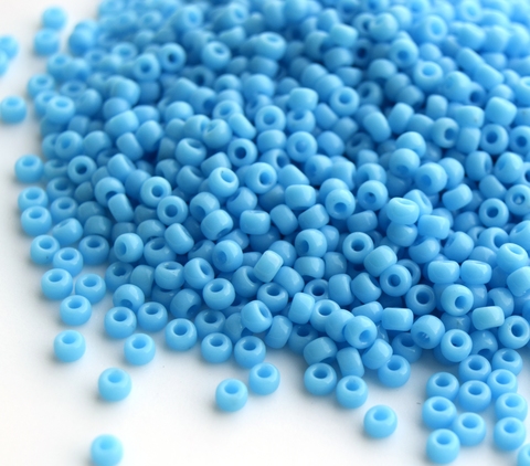 8/0 RR-0413 Бисер круглый Миюки /Miyuki round 8/0 Opaque Turquoise Blue