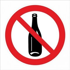 Знак безопасности ВХОД С НАПИТКАМИ ЗАПРЕЩЕН D150