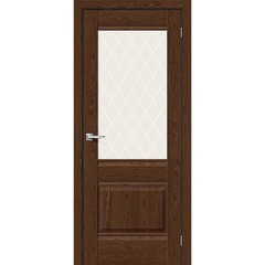 Купить Межкомнатная дверь экошпон Прима-3 Brown Dreamline остеклённая