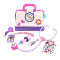 Дисней Доктор Плюшева набор Белый чемодан с цветочками