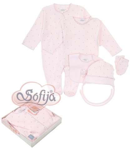 Комплект из 5 предметов для новорожденных Sofija Gwiazdeczka