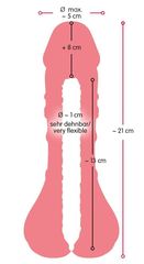 Телесная насадка-мастурбатор 2-in-1 Extension Masturbator - 21 см. - 