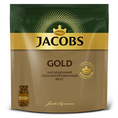 Кофе Jacobs Gold растворимый, 500г (пакет)