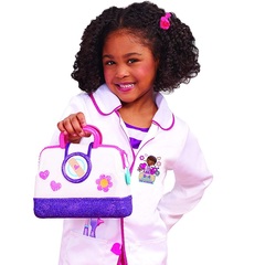 Дисней Доктор Плюшева набор Белый чемодан с цветочками