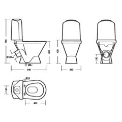 Унитаз-компакт Classic Comfort Белый S1