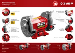 ЗУБР d 150 мм, 200 Вт, заточной станок (СТ-150)