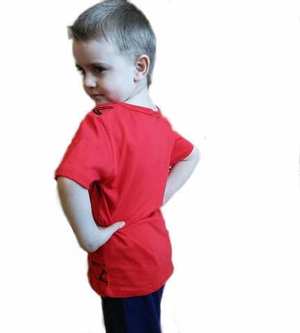 Человек паук футболка детская красная