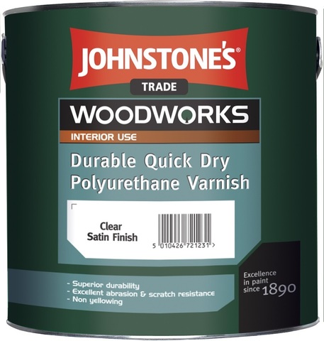 JOHNSTONE'S QUICK DRY POLYURETHANE VARNISH/ДЖОНСТОУНС Быстросохнущий полиуретановый лак