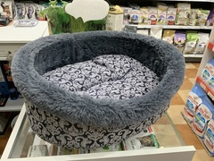 Лежак для животных, плюш, синий (ш38, д50)