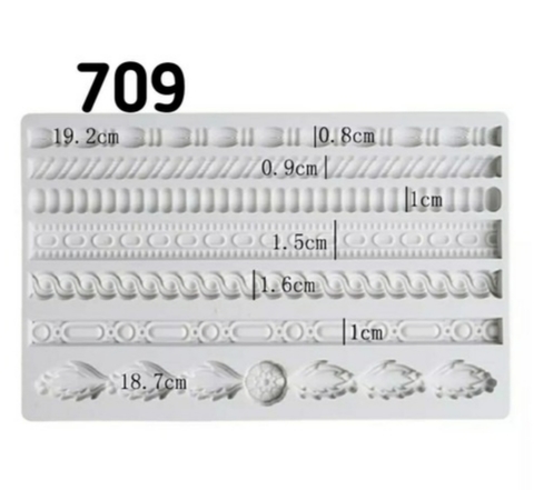 Молд 7 молдингов, Арт.PO-0709, силикон