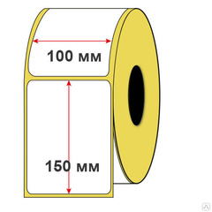 Набор 5 рулонов Термоэтикетка 100x150 мм ЭКО (1 рулон = 200 шт) втулка 40 мм