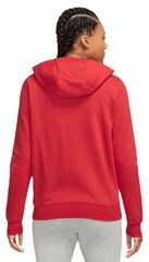 Женская теннисная куртка Nike Sportswear Club Fleece Full Zip Hoodie - university red/white