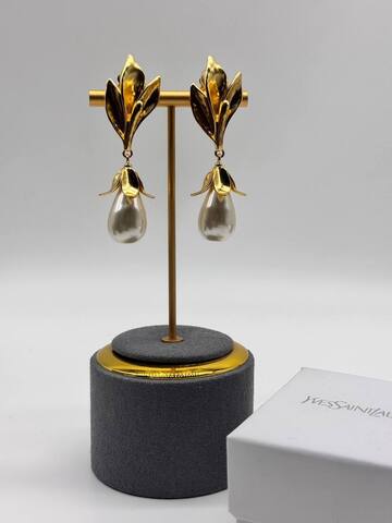 Серьги YSL клипсы капля