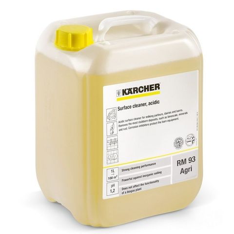 Кислотное средство для чистки поверхностей Karcher RM 93 Agri, 10 л