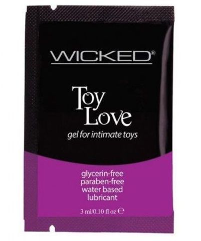 Лубрикант на водной основе для использования с игрушками WICKED Toy Love - 3 мл. - Wicked 90103-sachet