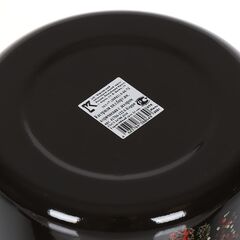 Кастрюля сталь, эмал, 4 л, с крыш, крышка сталь, с декором, Керчь, Карри, 41704-142/6-У4, корич