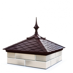 Колпак для забора EVEREST с пикой Коричневый (2 х 2)