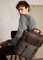 Рюкзак из ткани и кожи BUG 398 Gray