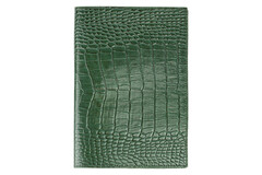Блокнот DAILY в обложке из натуральной кожи зелёного цвета