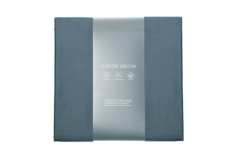 Простыня на резинке 160x200x30 Garda Decor зеленая