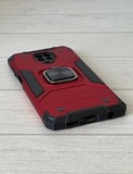 Противоударный чехол Strong Armour Case с кольцом для Xiaomi Redmi Note 9 Pro / Note 9S (Красный)