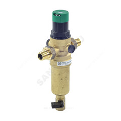 Фильтр сетчатый T-образный латунь Ду 25 Ру25 Тмакс=70 oC G1" НР FK06 с регулятором давления Honeywell-Braukmann FK06-1AAM
