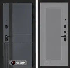 Входная металлическая дверь Лабиринт Evolab (Эволаб) Velluto Oscuro 30 Cерый софт рельеф