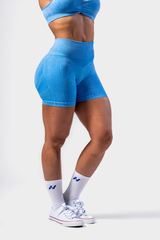 Шорты High Waisted Push-Up Shorts TOTALLY SEAMLESS 304 Голубые