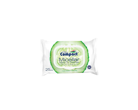 Влажные салфетки Compact Ultra Make-Up Micellar 25шт