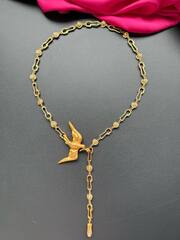 Колье-сотуар длинное ПТИЦА в стиле Schiaparelli