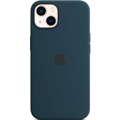 Силиконовый чехол с поддержкой MagSafe Apple Silicone Case для iPhone 13, Abyss Blue (Синий омут)