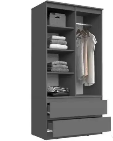 шкаф комбинированный ЧЕЛСИ (2-х ств.) 0,9 м (графит)