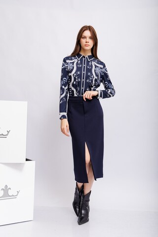 Oui Рубашка в стиле вестерн из ткани Silky Touch