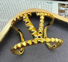 Браслет манжета VALENTINO из латуни цвет серебро/золото