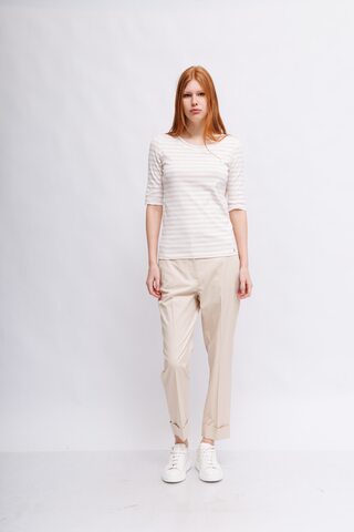 Marc Cain Брюки классические хлопковые с отворотами