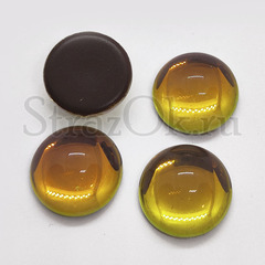 Купить кабошоны из стекла Smoked Topaz AM Ambient коричневый кристалл с эффектом опал  полусферы на StrazOK.ru