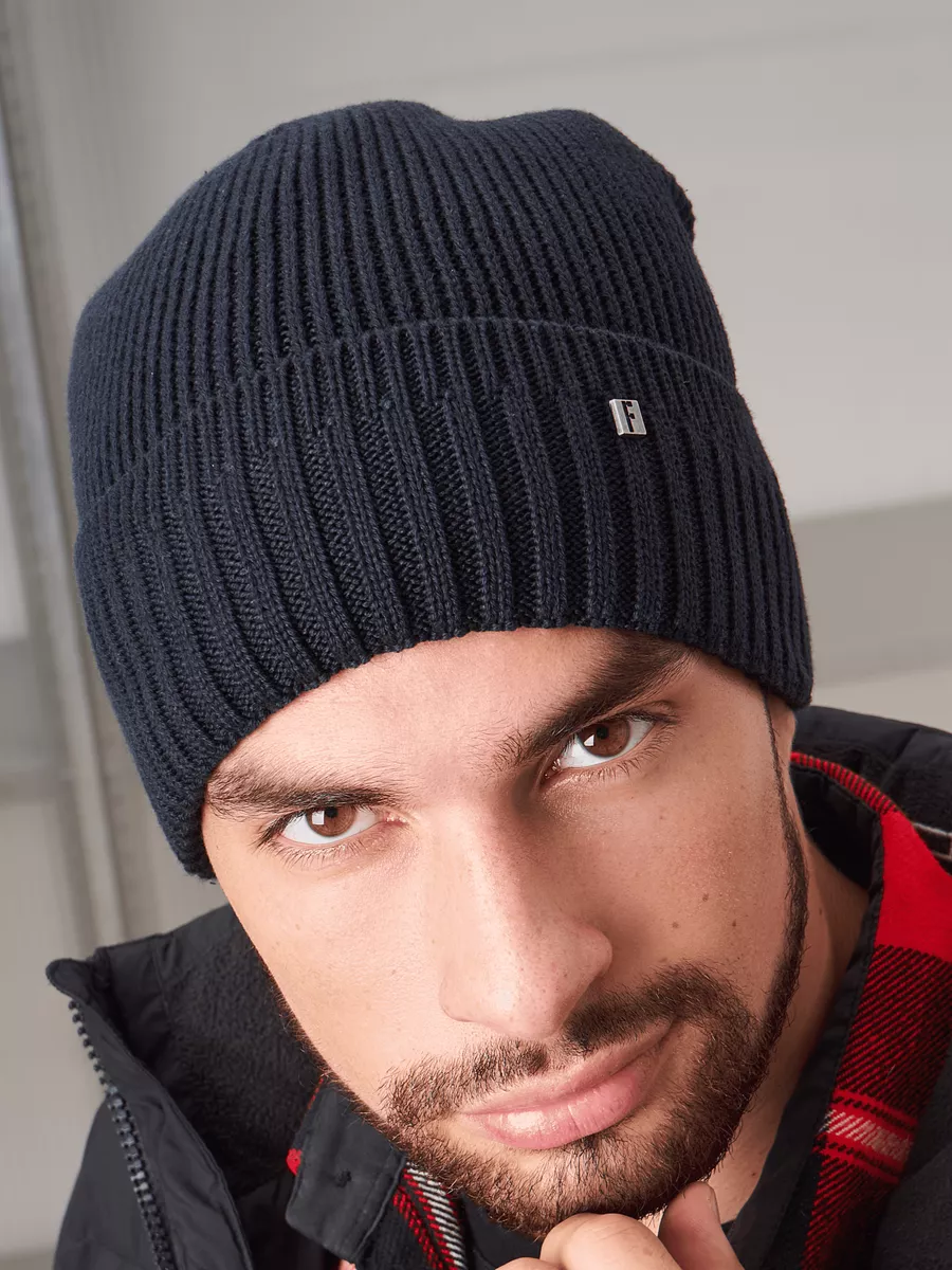 Шапка бини зимняя весенняя с флисом