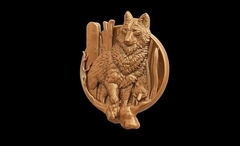 Силиконовый молд Собака (медальон) № 0464