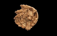 Силиконовый молд Рысь (медальон) № 0461