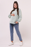 Утепленный свитшот для беременных и кормящих 14388 мята