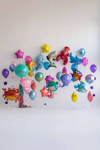 Сет гелиевых шаров Яркий морской
