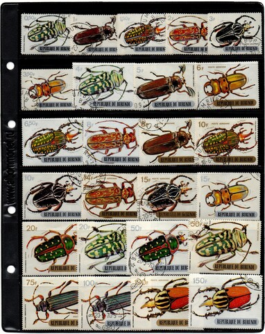 Серия марок - Бурунди - Жуки - 1970 год - 25 штук - гашеные