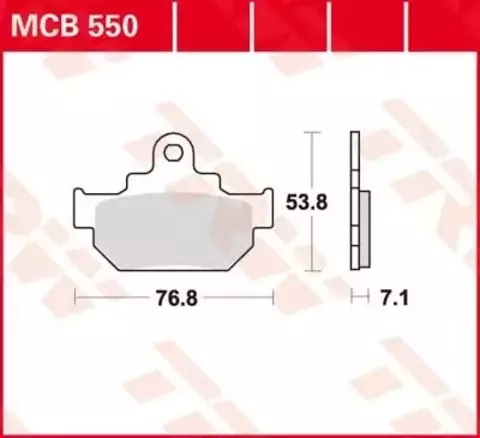 Колодки тормозные дисковые MCB550