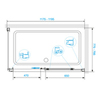 Душевой уголок RGW PA-145 120x80 / прямоугольный / прозрачное стекло