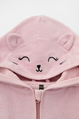 Халат  для девочки  К 5801/холодно-розовый(котенок)