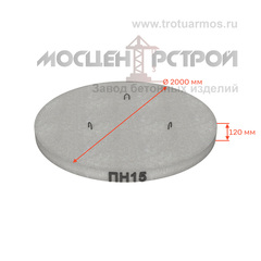 Плита днища колодца ПН15