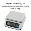 Весы фасовочные/порционные настольные CAS SWN-30, АКБ (опция), RS232/USB (опция), 30кг, 5/10гр, 226x187, с поверкой, без стойки