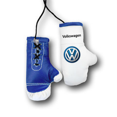 Перчатки боксерские комбинированные "Volkswagen", белые с синим