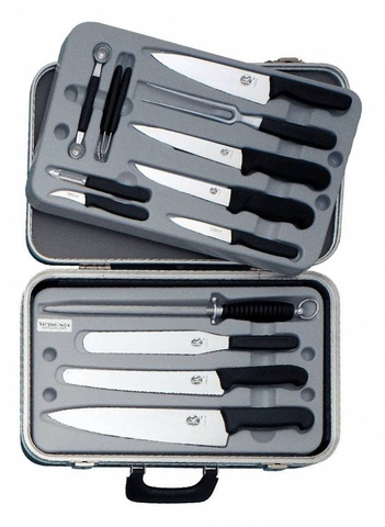Набор ножей кухонных Victorinox Fibrox (5.4913) компл.:14шт черный